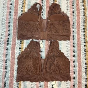 American Eagle Aerie Eyelash Lace Plunge Bralette — XXL